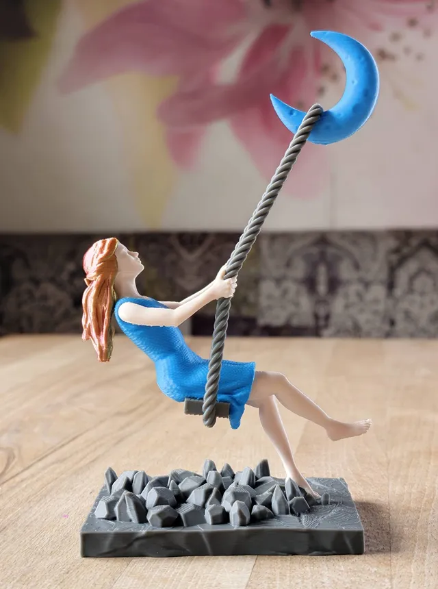 Swing to the Moon Sculpture